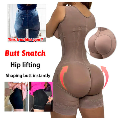 Body Gainant Femme Haute Compression avec Armatures en Acier – Dentelle