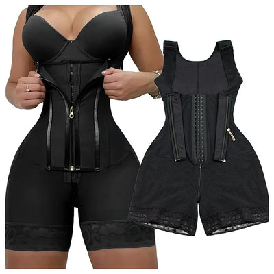 Body Gainant Femme Haute Compression avec Armatures en Acier – Dentelle