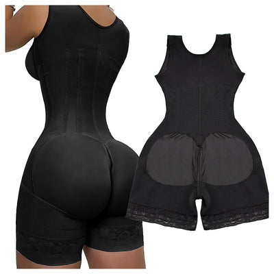 Body Gainant Femme Haute Compression avec Armatures en Acier – Dentelle