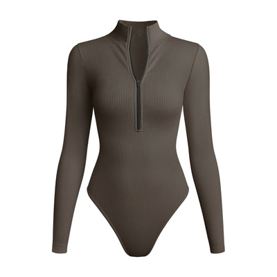 Combinaison Longue Femme à Manches Longues avec Fermeture Éclair – Extensible et Respirante – S à L
