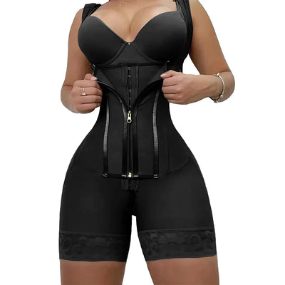 Body Gainant Femme Haute Compression avec Armatures en Acier – Dentelle