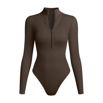 Combinaison Longue Femme à Manches Longues avec Fermeture Éclair – Extensible et Respirante – S à L