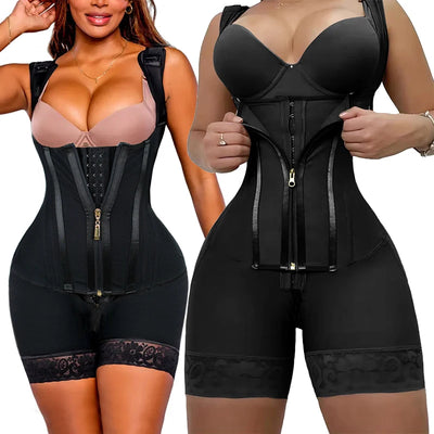 Body Gainant Femme Haute Compression avec Armatures en Acier – Dentelle