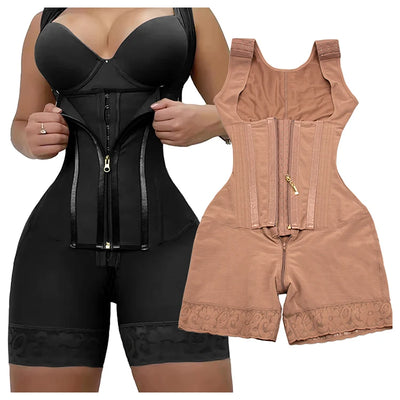 Body Gainant Femme Haute Compression avec Armatures en Acier – Dentelle